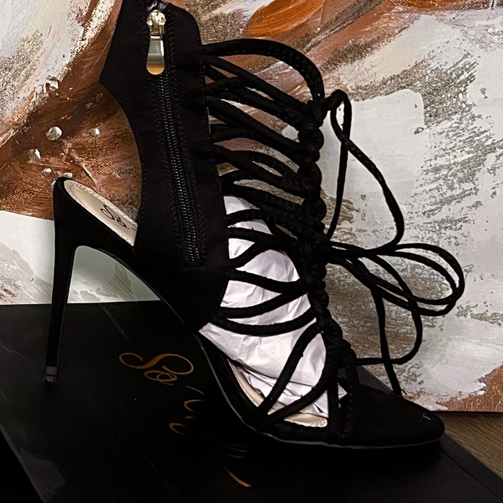 Elegant Black Strappy Heels